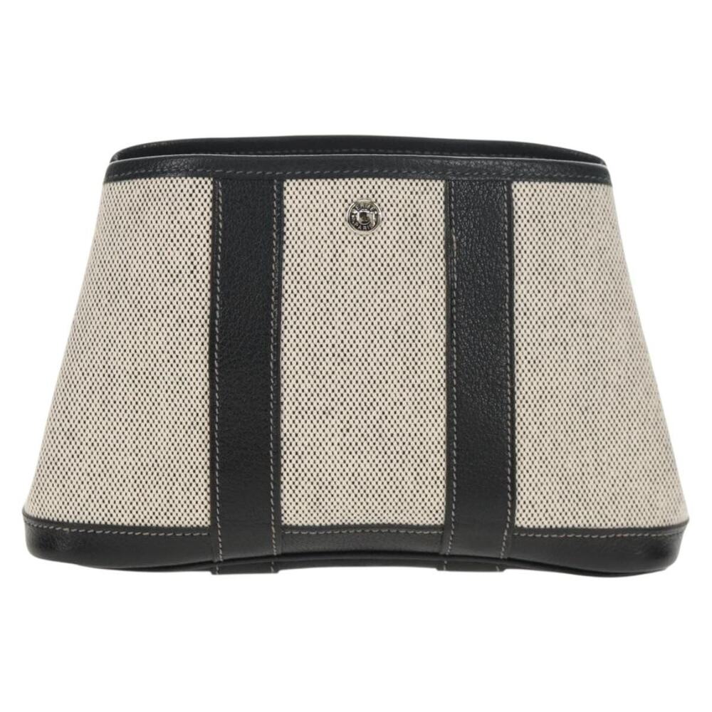 Hermes Canvas Garden Party Pouch Gray